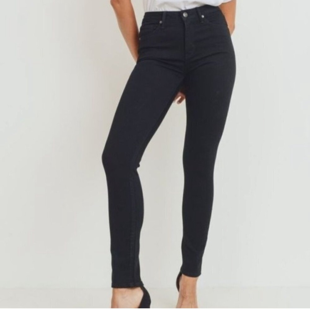 THE GREAT. Skinny Jeans Women's Size 25 Black Stretch Denim High Rise